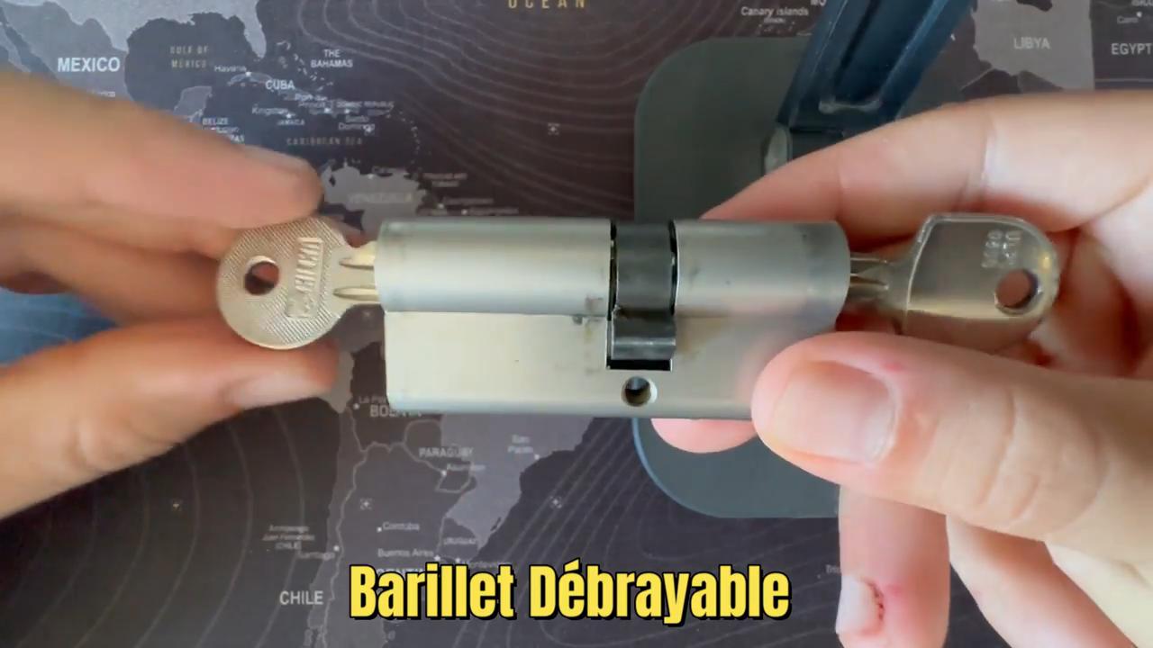 Barillet débrayable compatible avec la serrure Nuki
