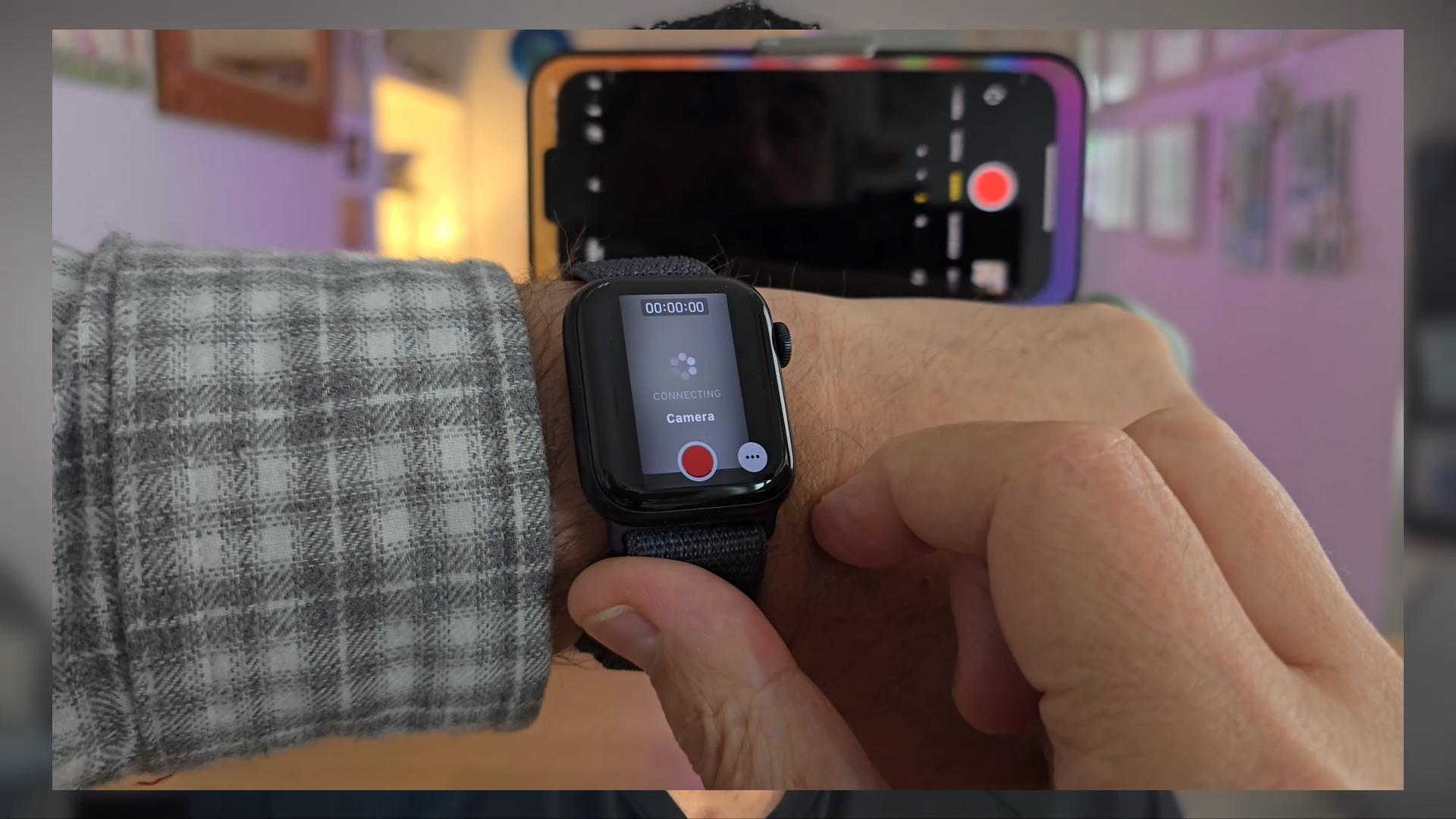 Contrôle via Apple Watch avec preview