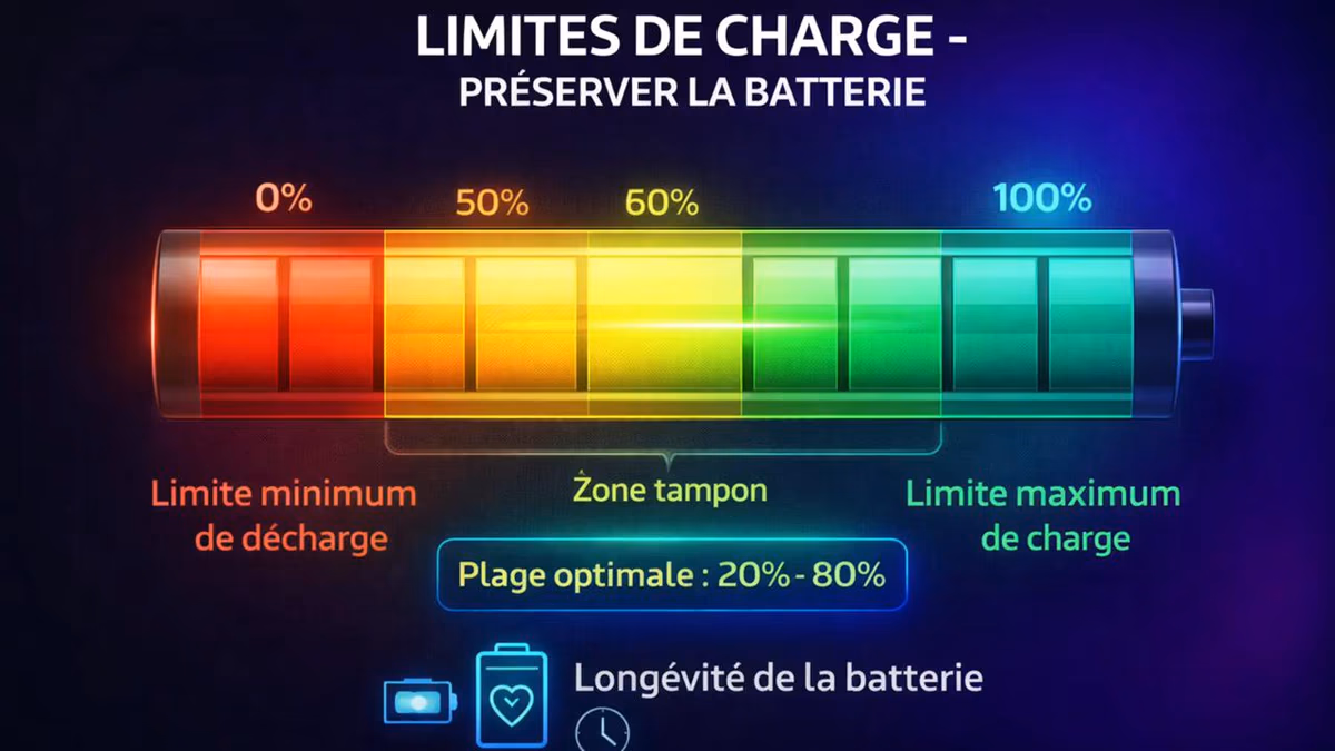 Plage optimale de recharge pour preserver la batterie
