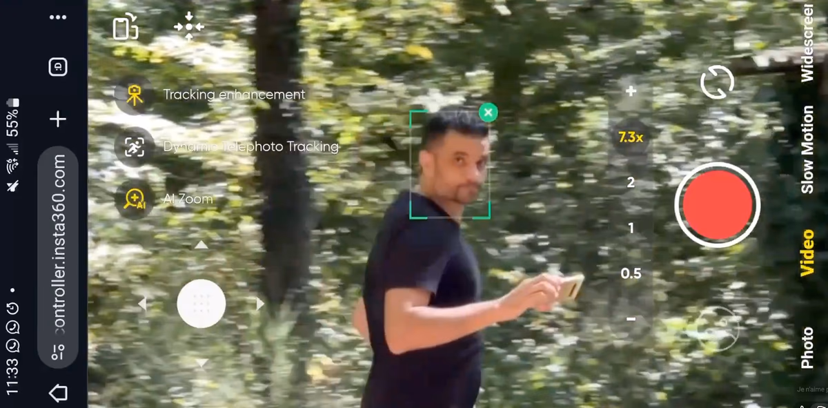 Tracking de suivi et zoom parfait avec l'Insta360 Flow 2 Pro